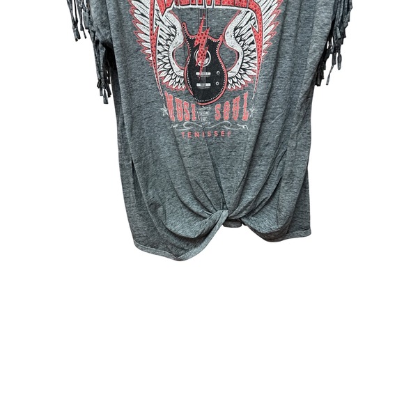 Womens 2X Nashville Embellished Graphic Tee Music Bohemian Y2K Festival Concert - Picture 4 of 6